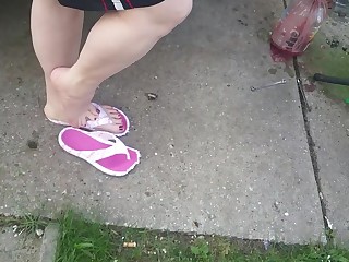 Füße Freunde Negermami Reifen Milf